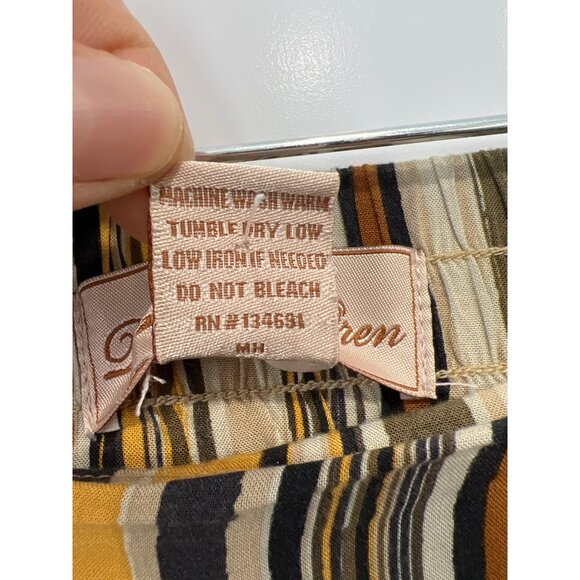 Donna L'oren Striped Pull On Pants Size XL Elastic Waist Tapered Leg Multi Rayon - Picture 4 of 6